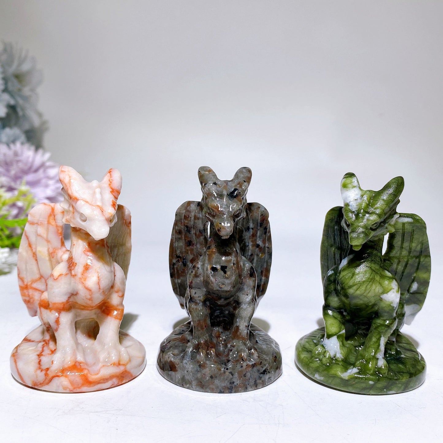 2.6" Crystal Dragon Carving Crystal Healing Bulk Wholesale