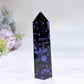 3.3"-4.0" Black Obsidian Point with Printing for Christmas Crystal Healing Bulk Wholesale