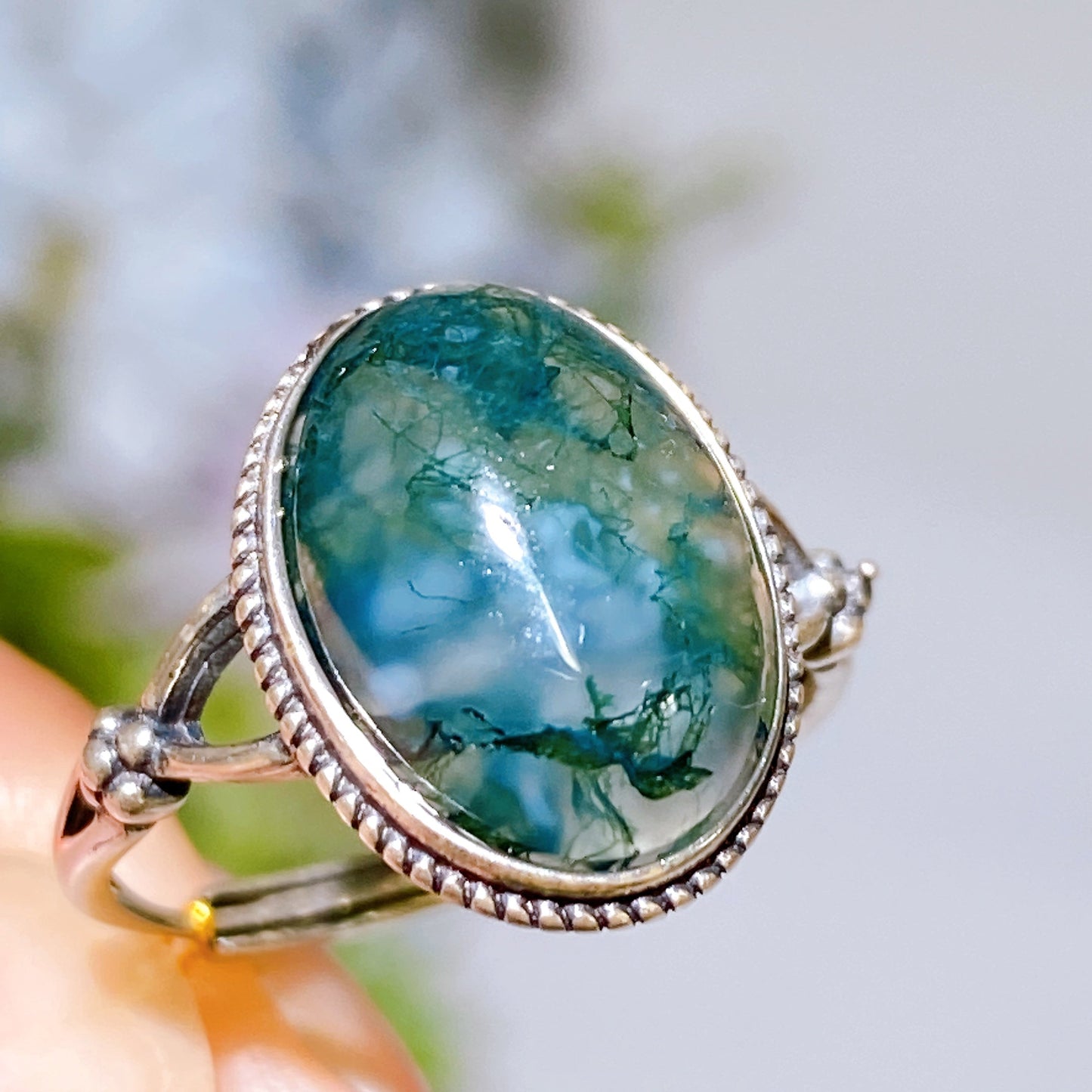 Adjustable Sterling Silver Crystal Ring Crystal Healing Bulk Wholesale