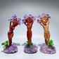 6.1" Amethyst Wooden Tree Elf Carving Crystal Healing Bulk Wholesale