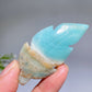 2.5"-2.7" Caribbean Calcite Feather Carving Crystal Healing Bulk Wholesale