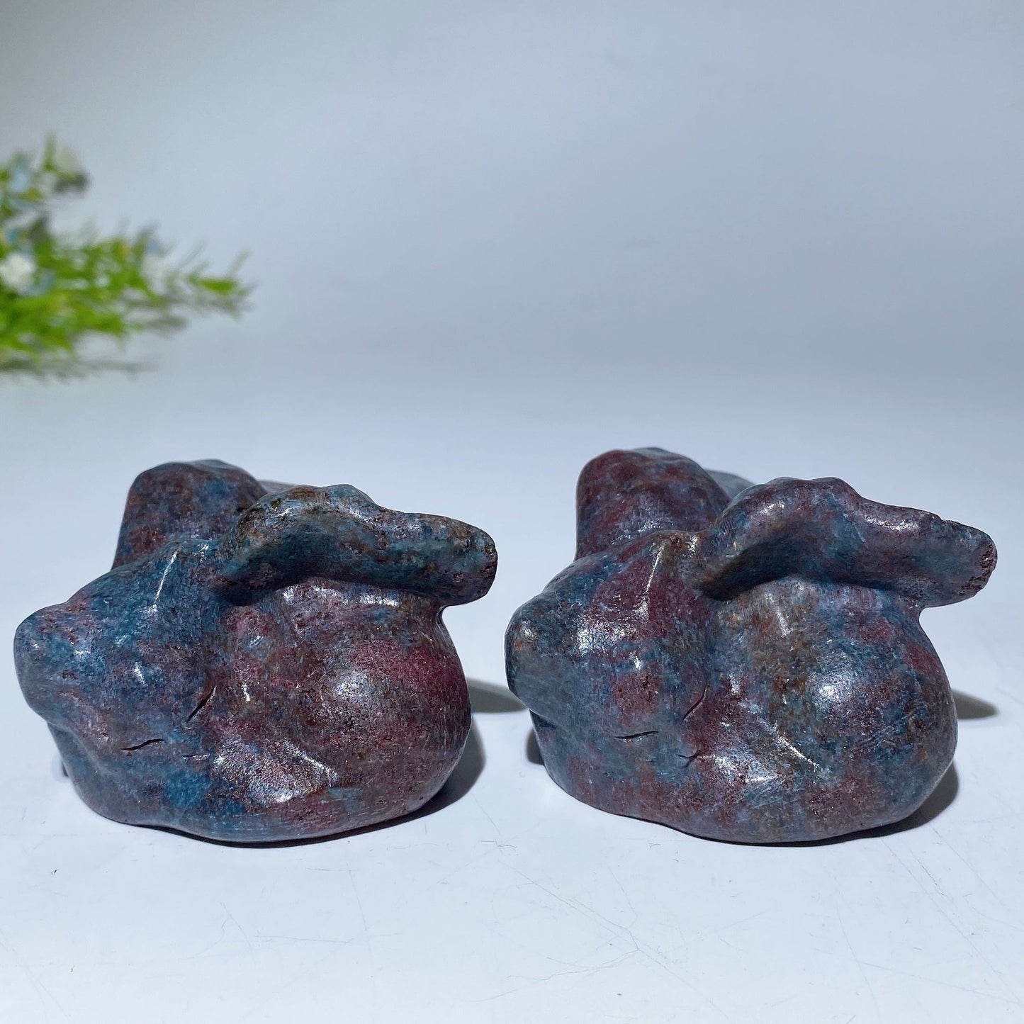 2.3" UV Reactive Ruby In Kyanite Cat with Wings Carving Crystal Healing Bulk Wholesale