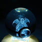 3D Inner Carving Crystal Pokemon Glass Sphere with Colorful Lamp Stand Crystal Healing Bulk Wholesale