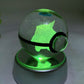 3D Inner Carving Crystal Pokemon Glass Sphere with Colorful Lamp Stand Crystal Healing Bulk Wholesale