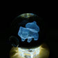 3D Inner Carving Crystal Pokemon Glass Sphere with Colorful Lamp Stand Crystal Healing Bulk Wholesale