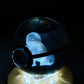 3D Inner Carving Crystal Pokemon Glass Sphere with Colorful Lamp Stand Crystal Healing Bulk Wholesale