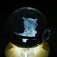 3D Inner Carving Crystal Pokemon Glass Sphere with Colorful Lamp Stand Crystal Healing Bulk Wholesale