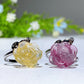 Fluorite Flower Adjustable Ring Crystal healing Bulk Wholesle