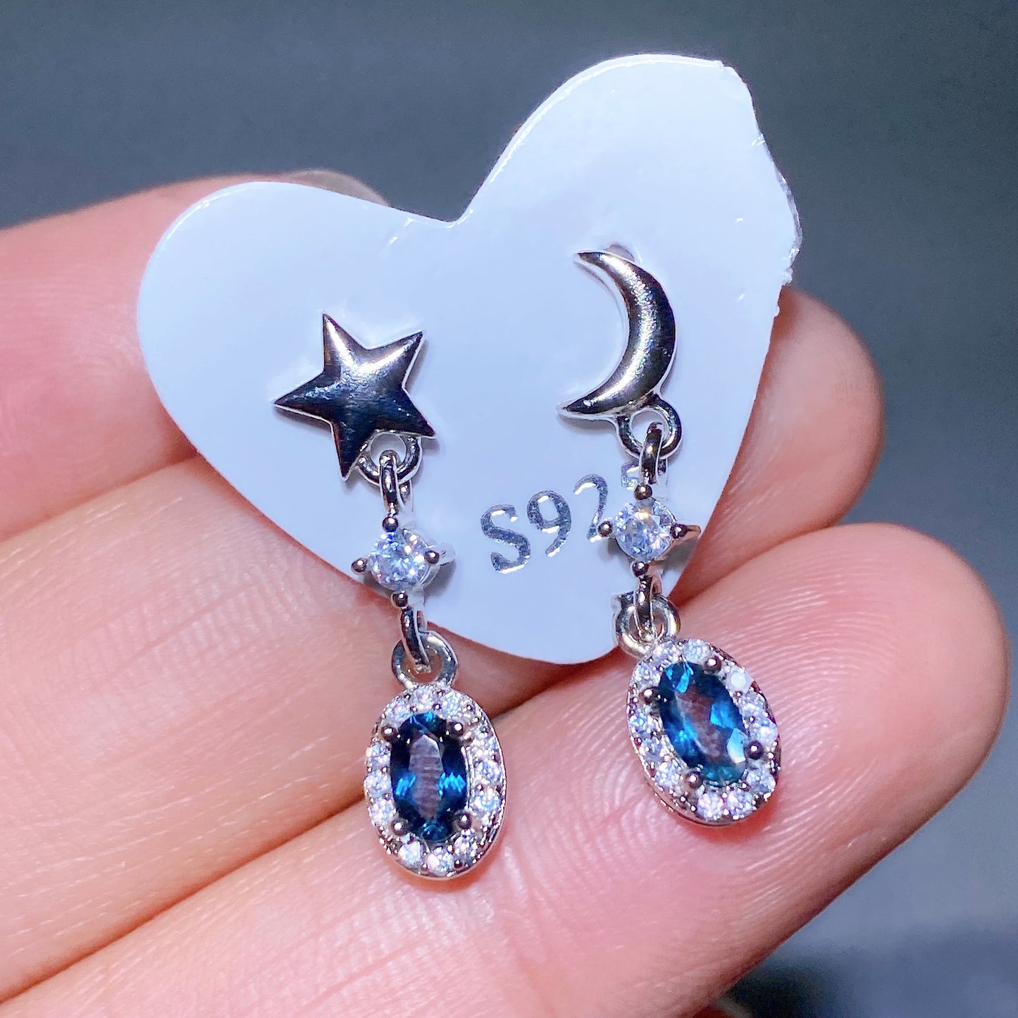 S925 Crystal Ear Stud Earring Crystal Healing Bulk Wholesale