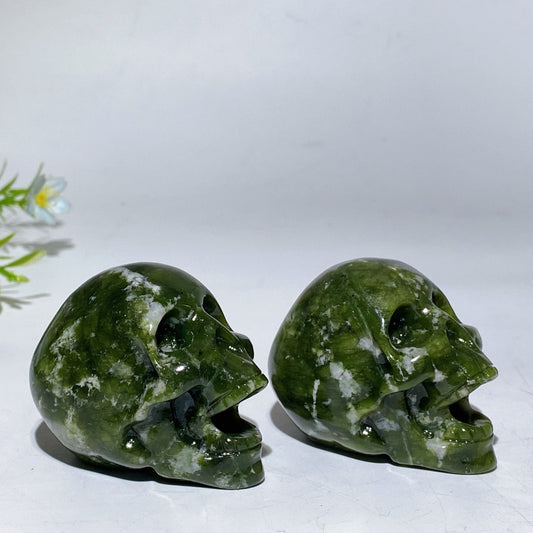 2.3" Serpentine Skull Carving Crystal Healing Bulk Whoelsale