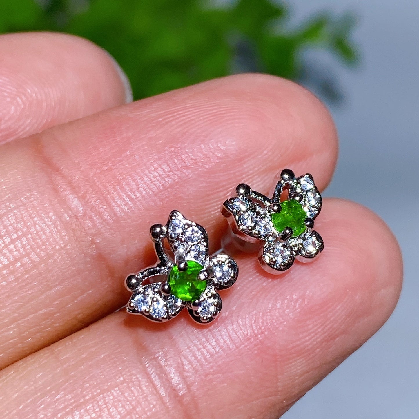 S925 Crystal Ear Stud Earring Crystal Healing Bulk Wholesale