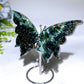3.7" Seraphinite Butterfly Wings Carving with Stand Crystal Healing Bulk Wholesale