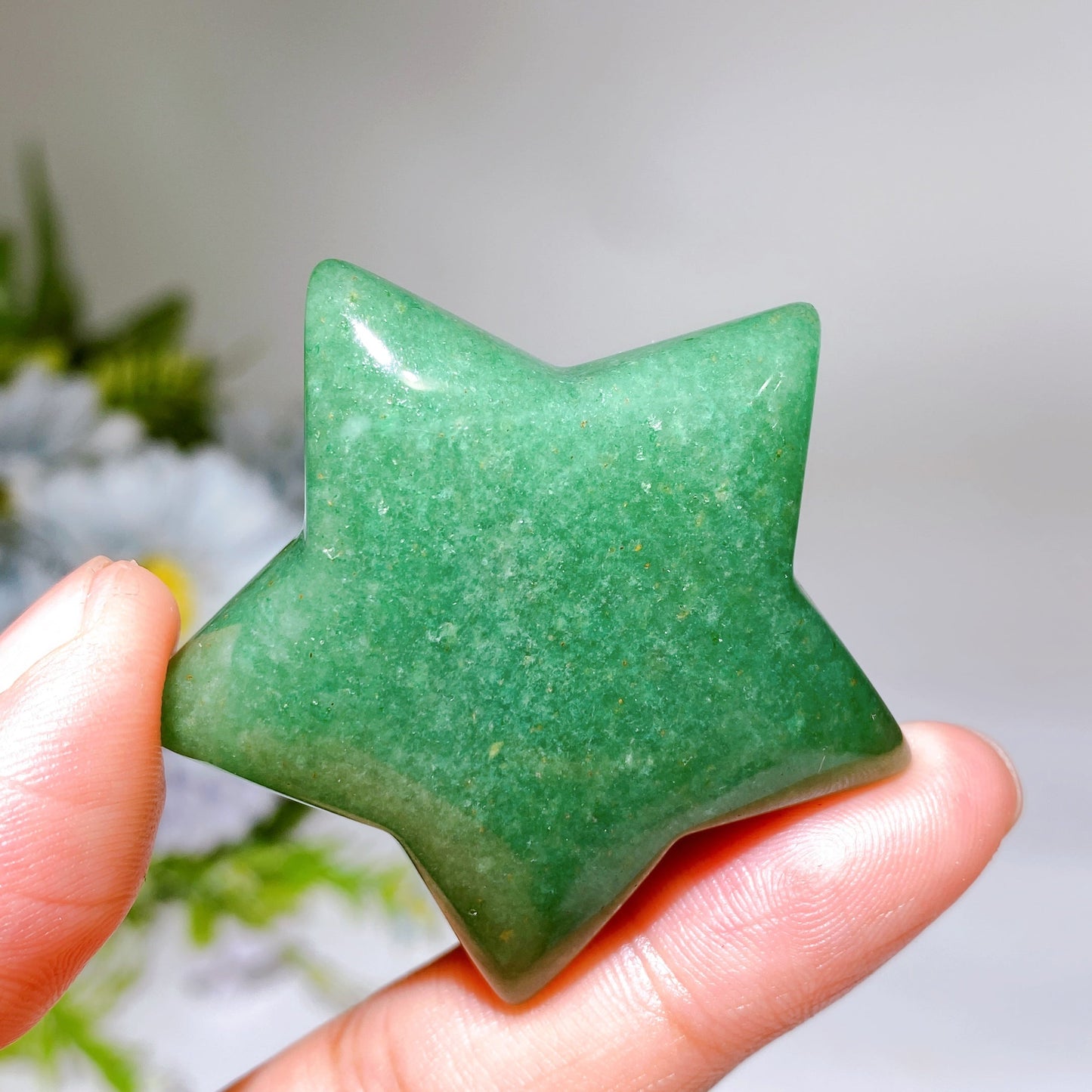 1.8" Green Aventurine Star Carving Crystal Healing Bulk Wholesale