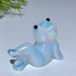 2.4" Crystal Cross Legs Frog Carving Crystal Healing Bulk Wholesale