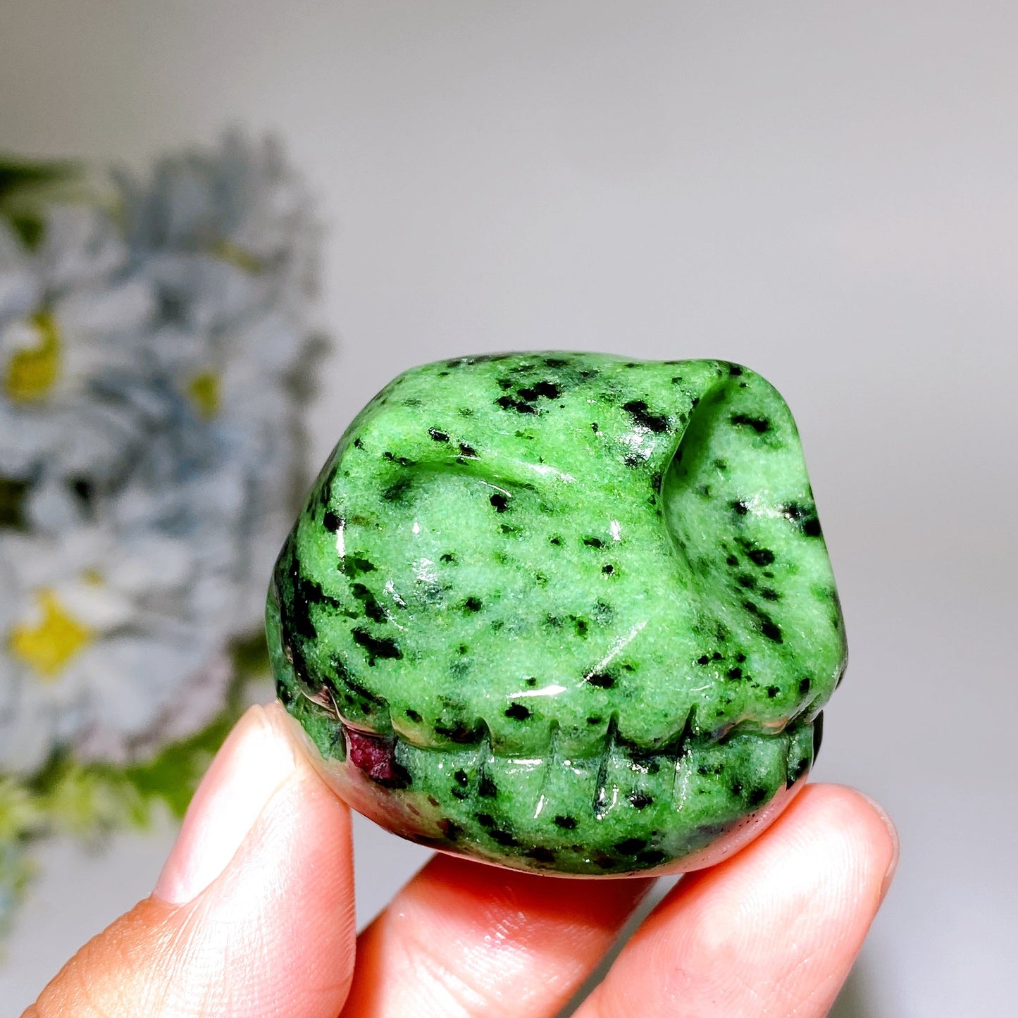 1.7" Crystal Jack Skellington Head Carving Crystal Healing Bulk Wholesale