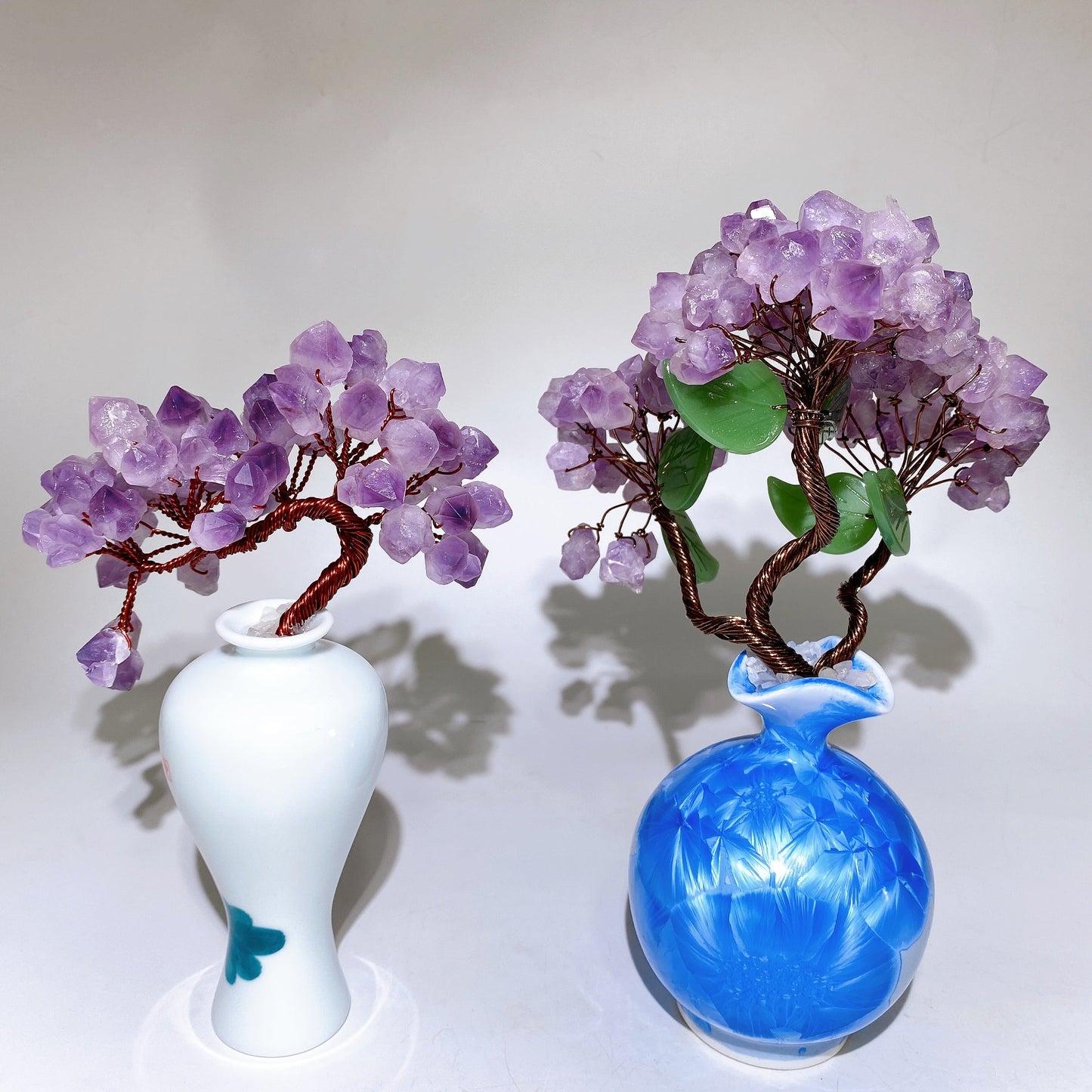 22-24cm Raw Amethyst Flower Vase Free Form Crystal Healing Bulk Wholesale