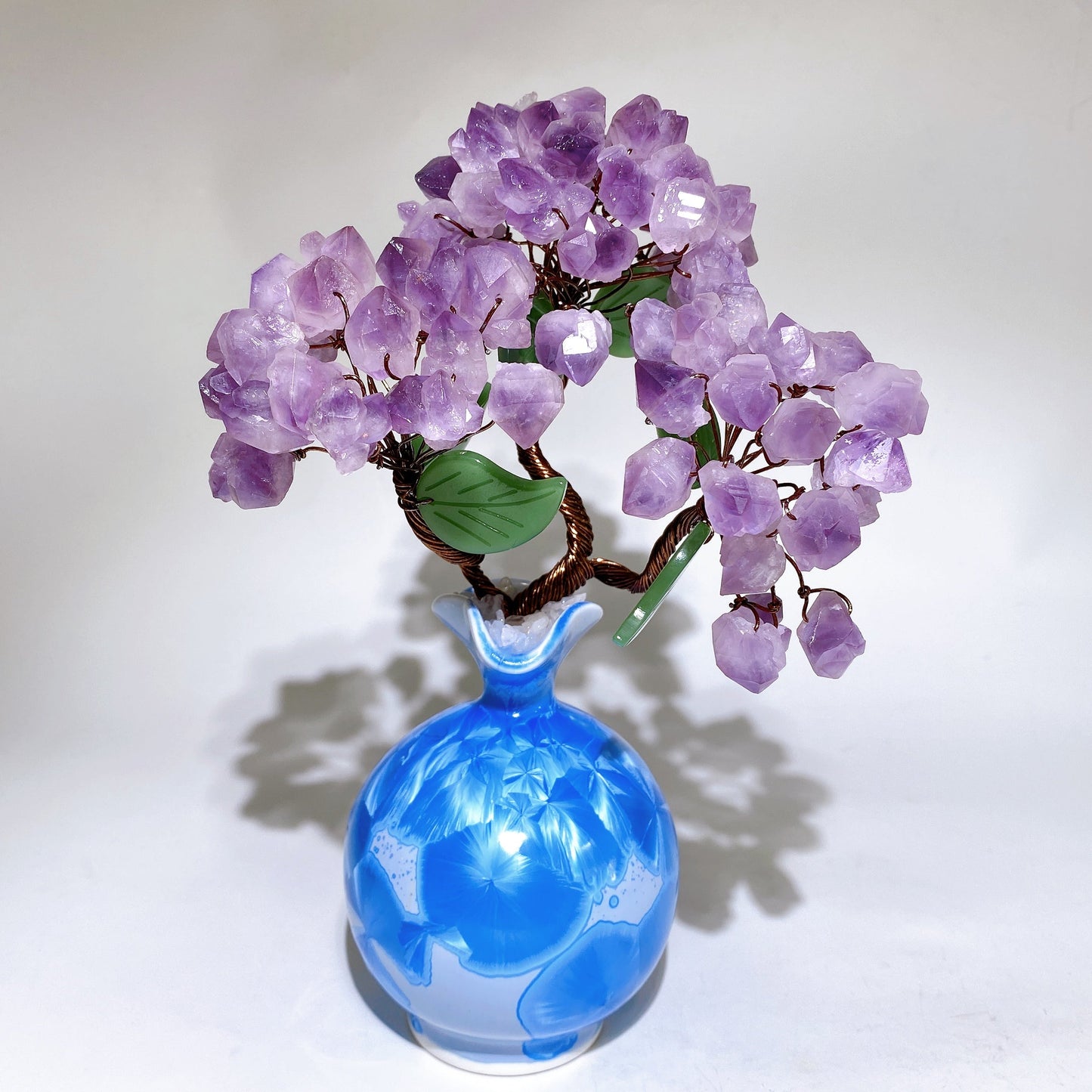 22-24cm Raw Amethyst Flower Vase Free Form Crystal Healing Bulk Wholesale