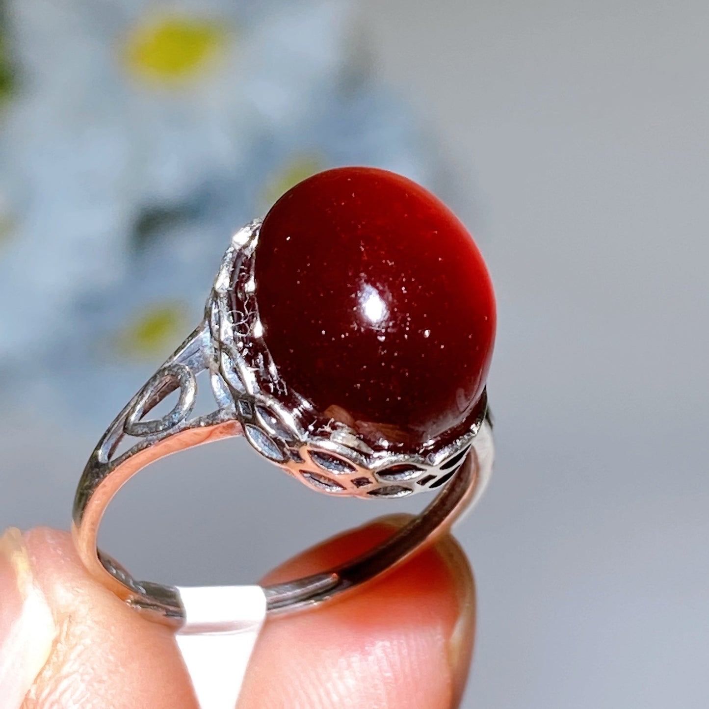 S925 Garnet Ring Pendant Crystal Healing Bulk Wholesale