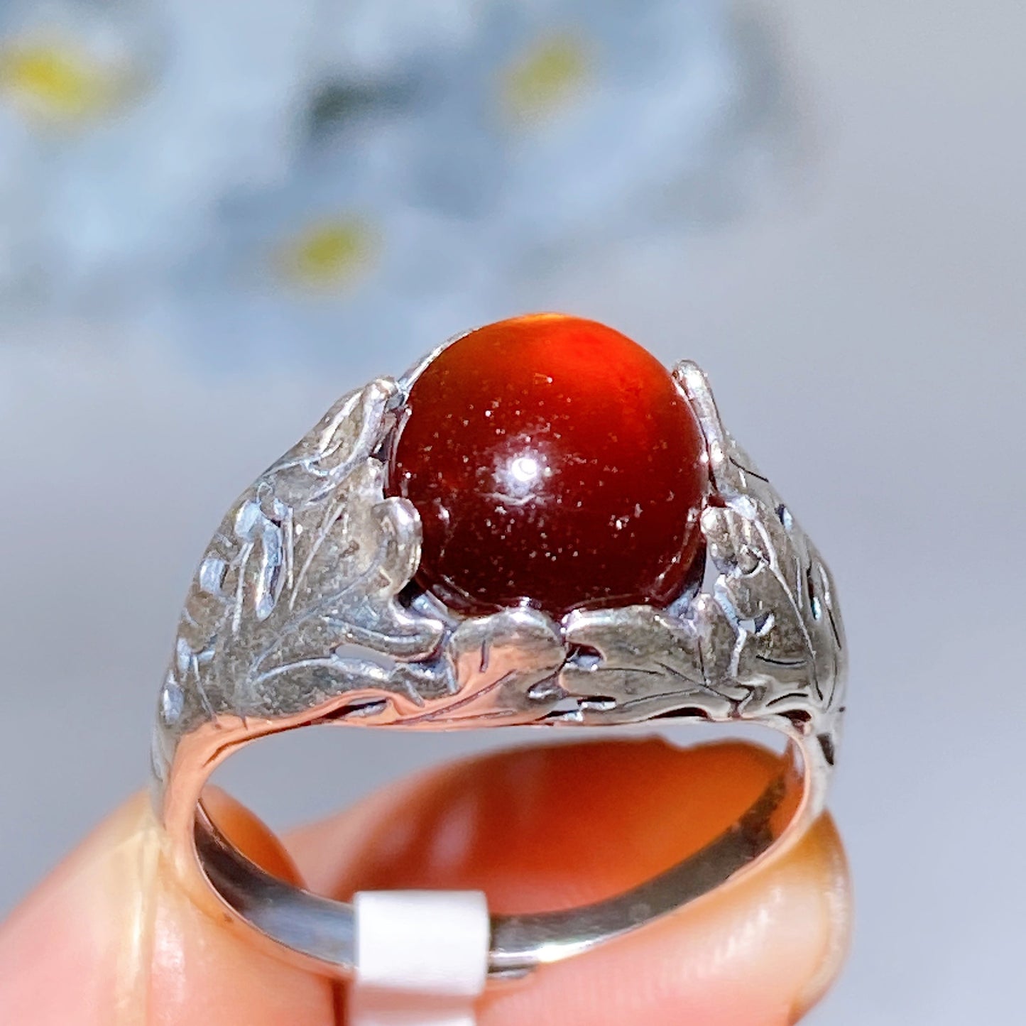 S925 Garnet Ring Pendant Crystal Healing Bulk Wholesale