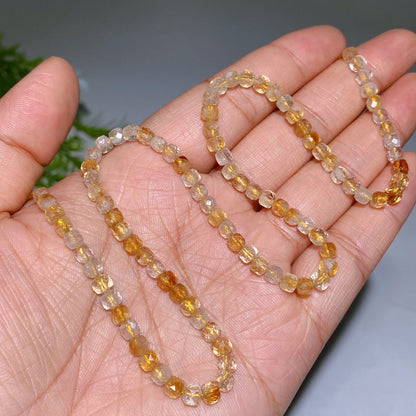 4mm Crystal Faceted Cube Bead String Crytal Healing Bulk Wholesale