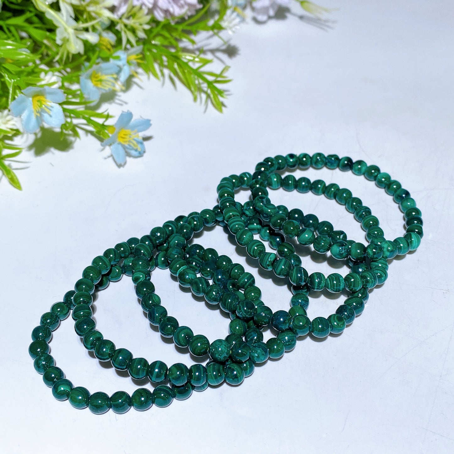 5mm Malachite Bracelet Crystal Healing Bulk Wholesale