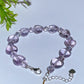 Lavender Amethyst Heart Bracelet Crystal Healing Bulk Wholesale