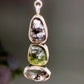 Sterling Silver Herkimer Diamond Campo Meteorite Moldavite Pendant Crystal Healing Bulk Wholesale