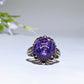 Sterling Silver Faceted Amethyst Ring Crystal Healing Bulk Wholesale