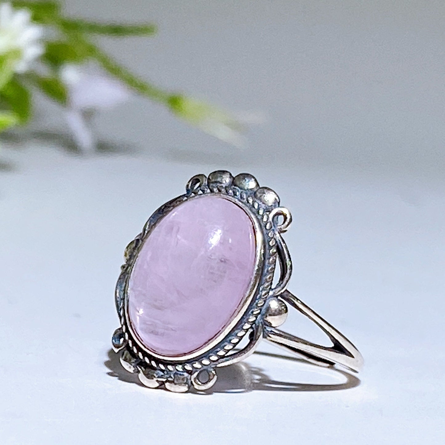 Sterling Silver Kunzite Ring Crystal Healing Bulk Wholesale