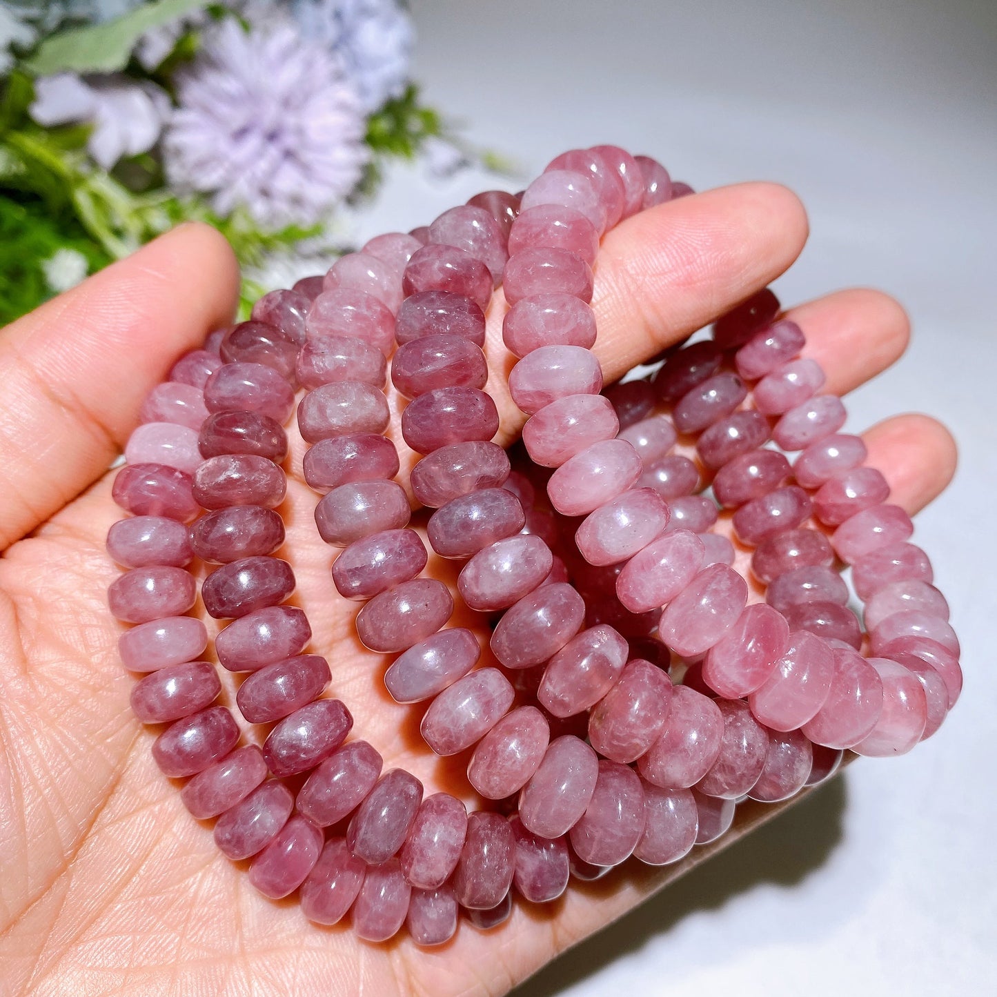 Madagascar Rose Quartz Bracelet Crystal Healing Bulk Wholesale