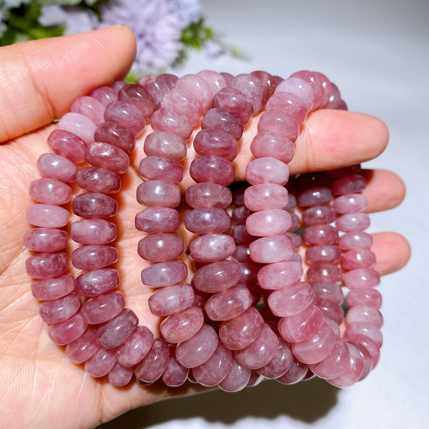 Madagascar Rose Quartz Bracelet Crystal Healing Bulk Wholesale