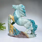 17cm Unique Hand Carved Caribbean Calcite Sky Blue Horse Carving Crystal Healing Bulk Wholesale