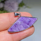 Charoite Fan Shape Pendant Crystal Healing Bulk Wholesale