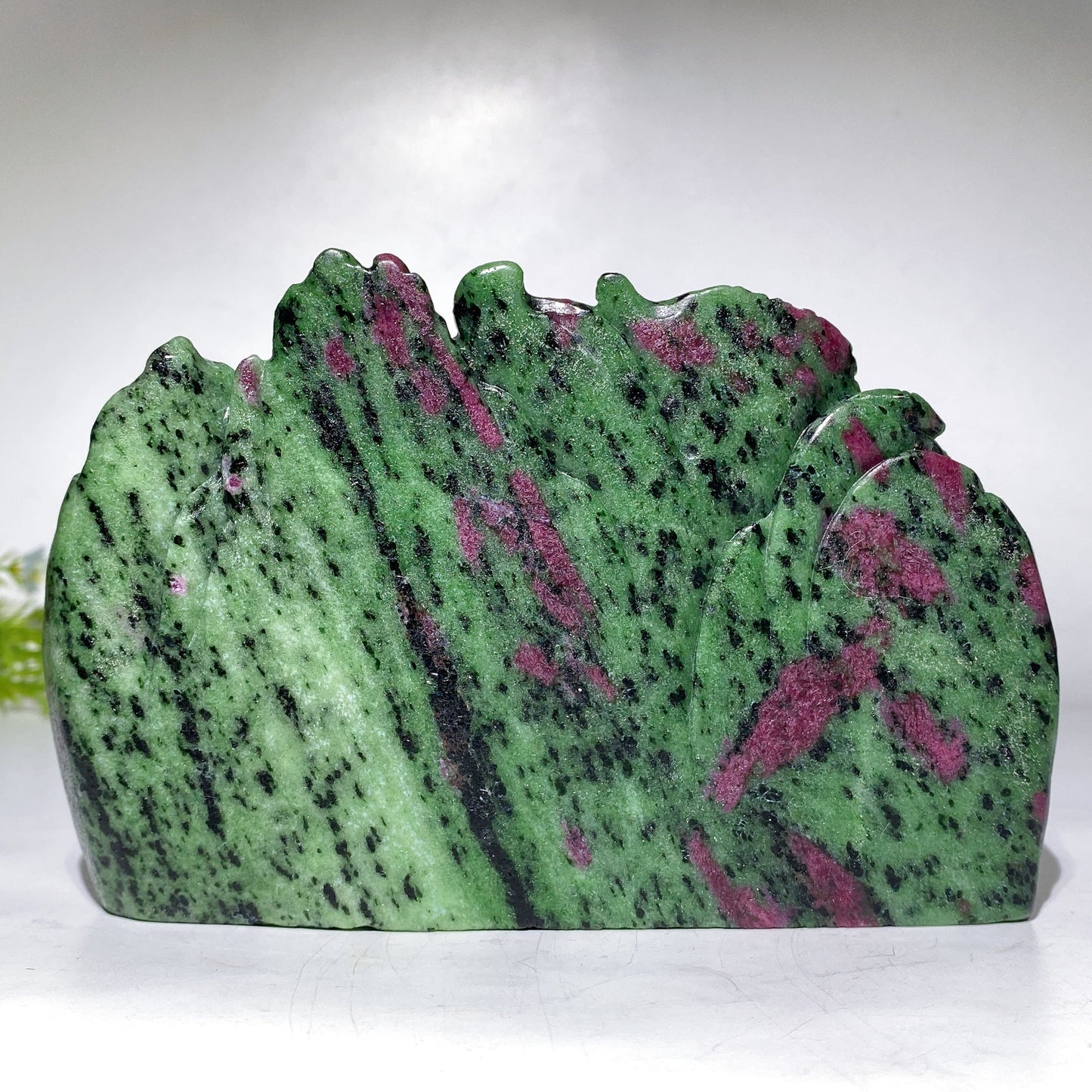 17cm Hand Carved Unique UV Reactive Ruby In Zoisite Phoenix Mountain Carving Free Form Crystal Healing Bulk Wholesale