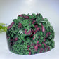 17cm Hand Carved Unique UV Reactive Ruby In Zoisite Phoenix Mountain Carving Free Form Crystal Healing Bulk Wholesale