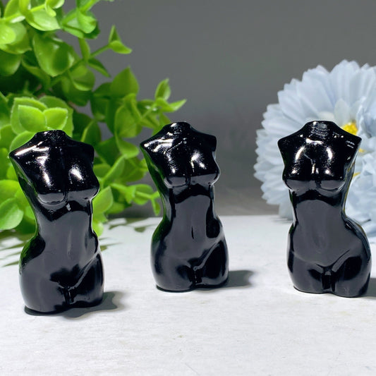 2.0" Black Obsidian Model Carving Bulk Wholesale