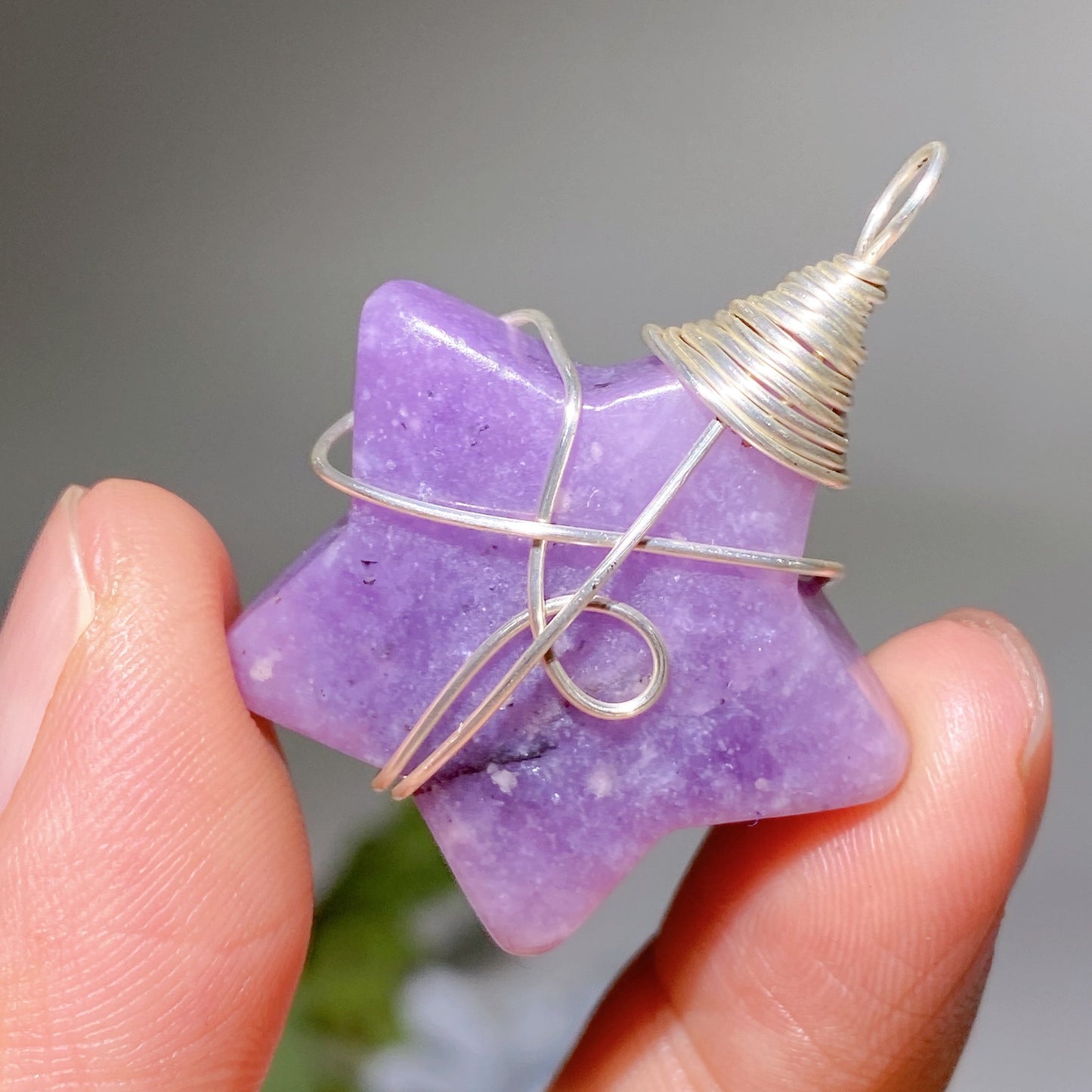 Crystal Star Pendant with Black Cord Necklace Crystal Healing Bulk Wholesale