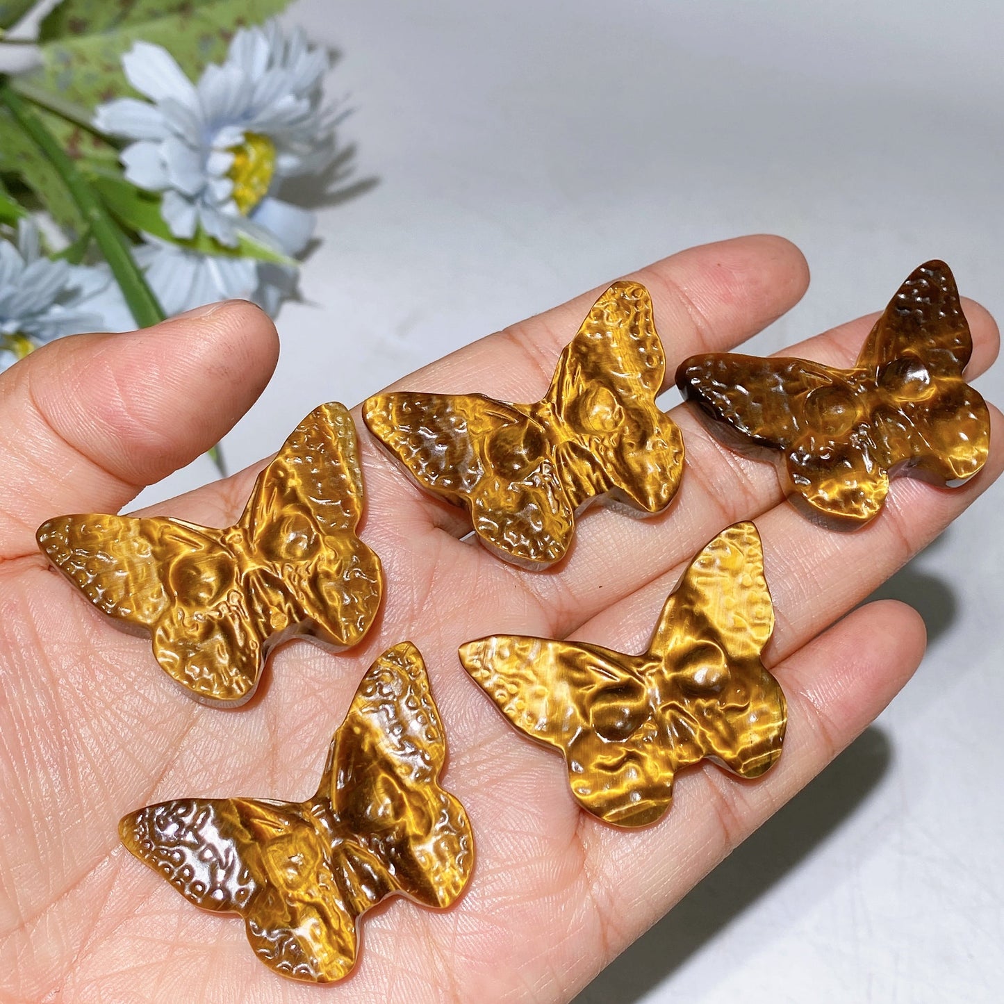 1.6"-2.1" Yellow Tiger's Eye Slab Carving Crystal Healing Bulk Wholesale
