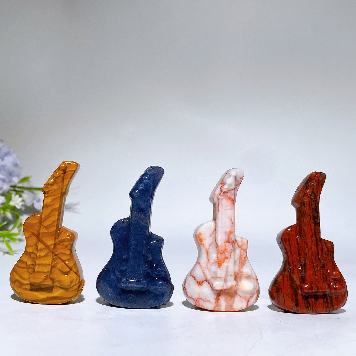 2.3" Crystal Guitar Carving Crystal Healing Bulk Wholesale
