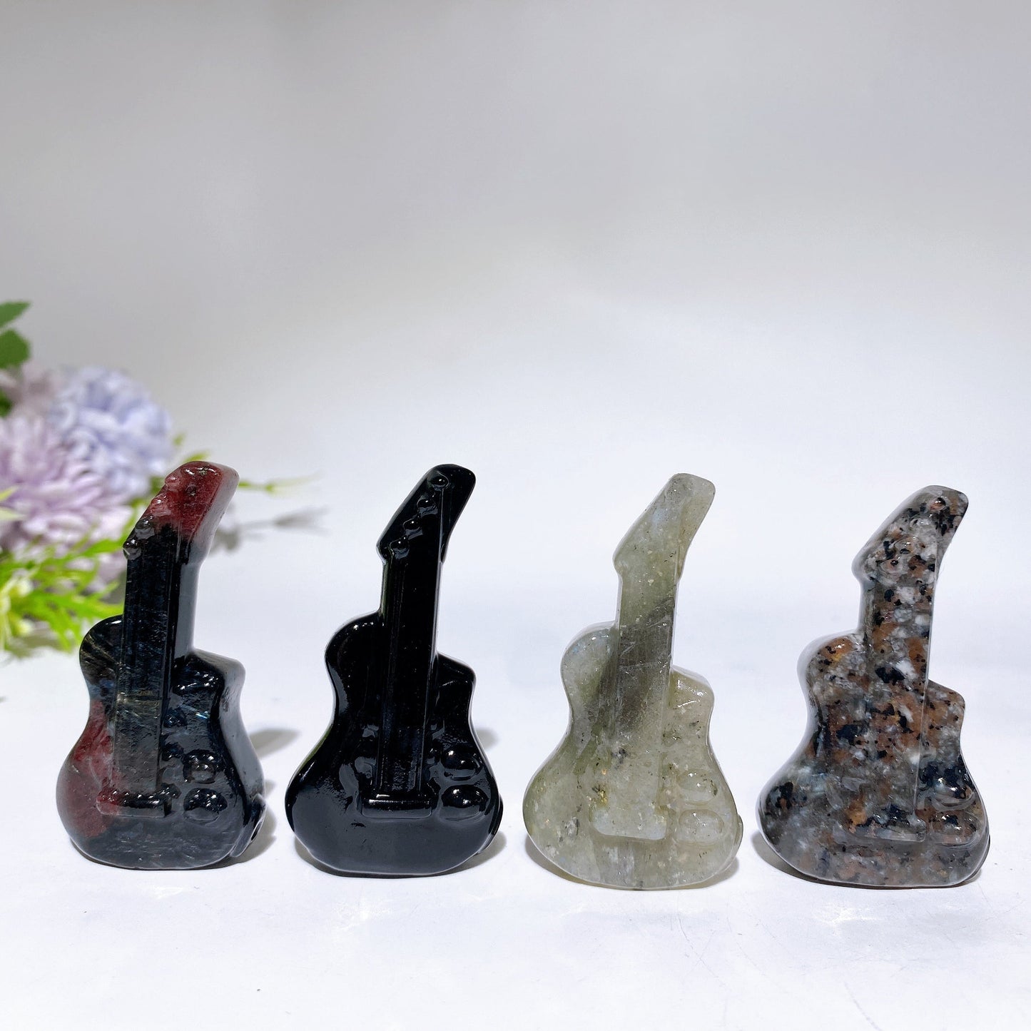 2.3" Crystal Guitar Carving Crystal Healing Bulk Wholesale
