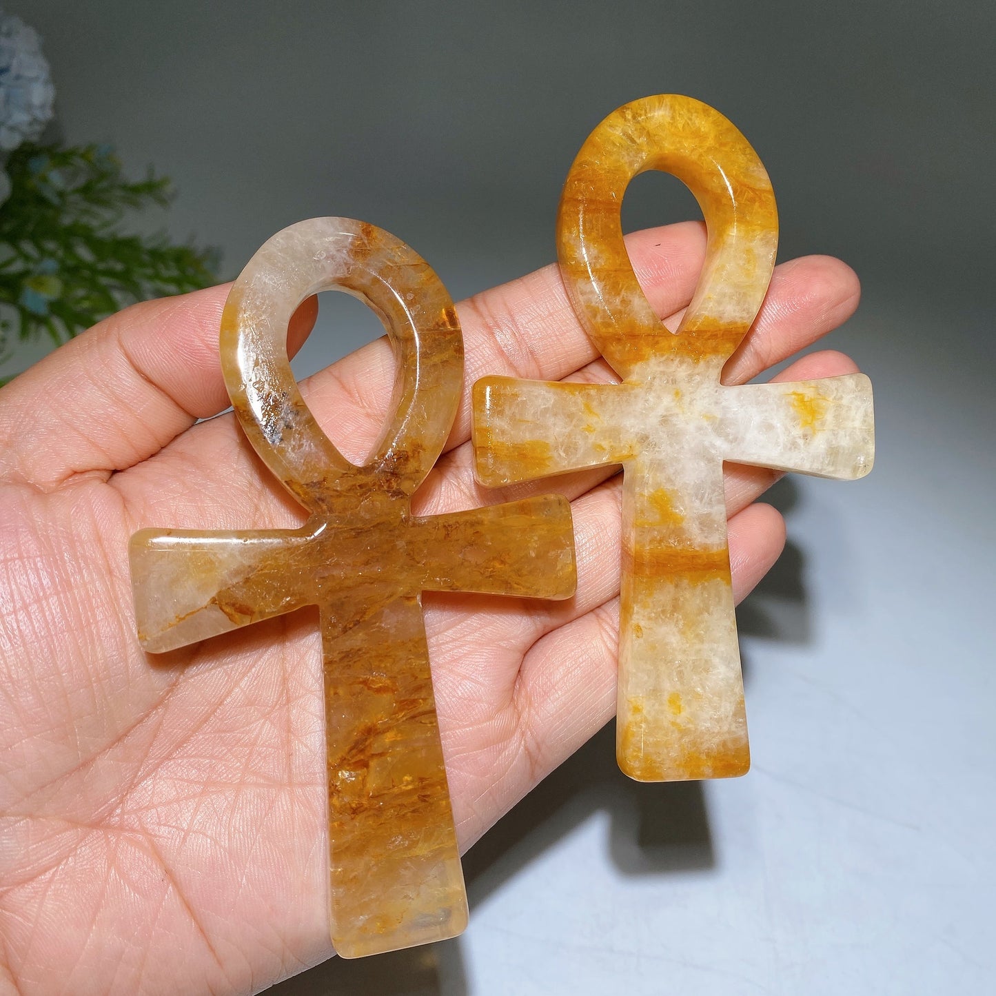 4.2" Golden Healer Anka Carving Crystal Healing Bulk Wholesale