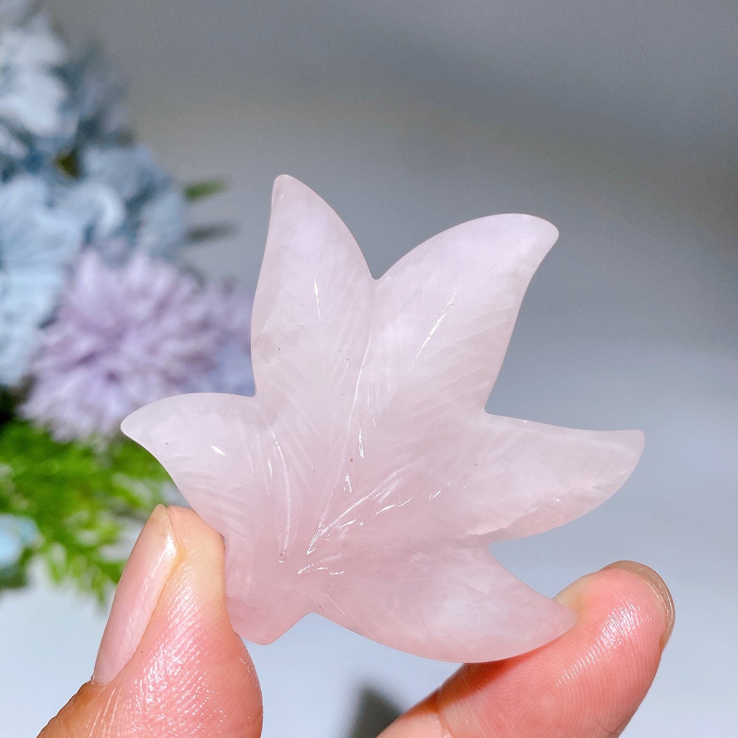 1.8"-2.0" Crystal Maple Leaf Carving Crystal Healing Bulk Wholesale