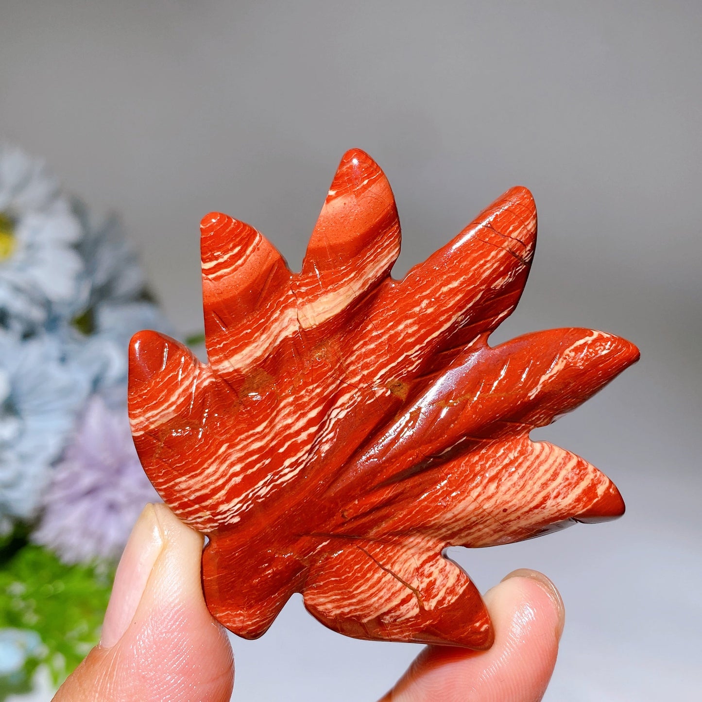 1.8"-2.0" Crystal Maple Leaf Carving Crystal Healing Bulk Wholesale