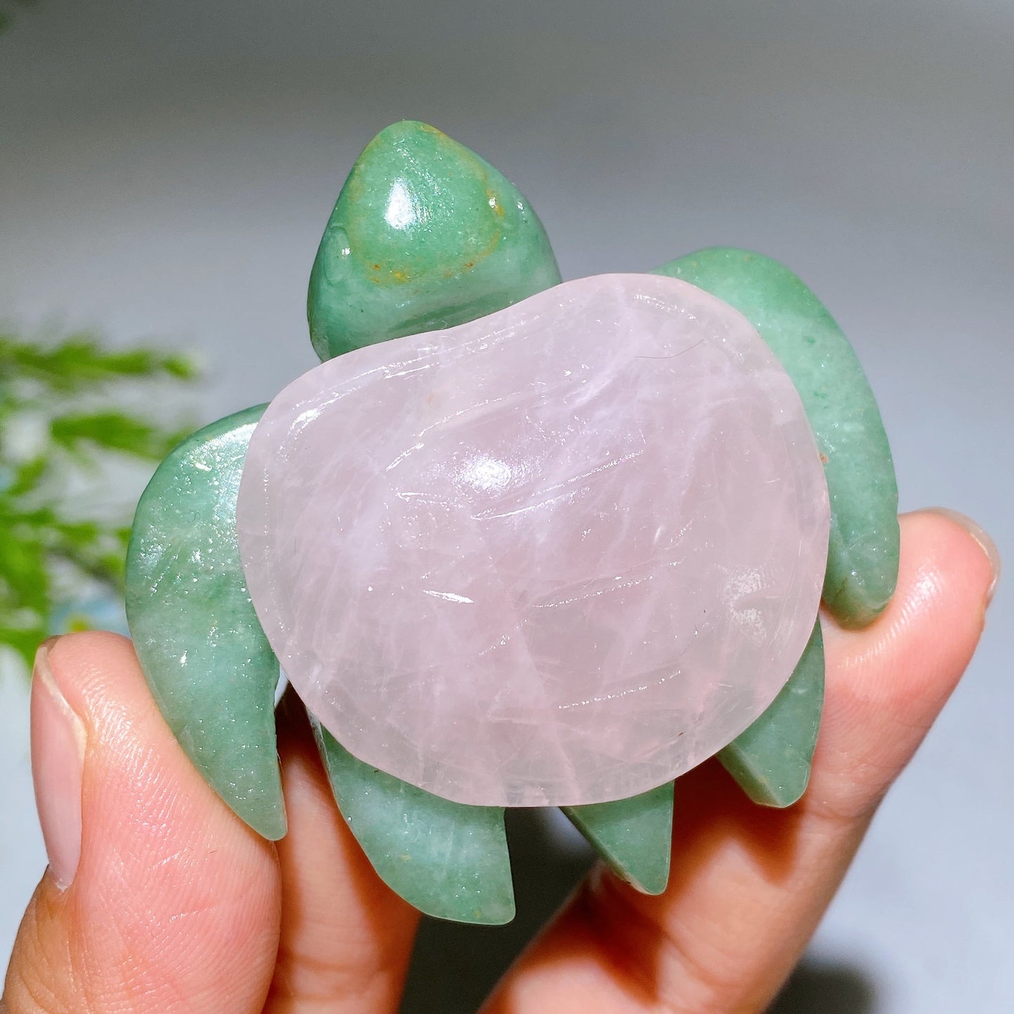 2.0"-2.2" Crystal Turtle with Green Aventurine Base Crystal Healing Bulk Wholesale