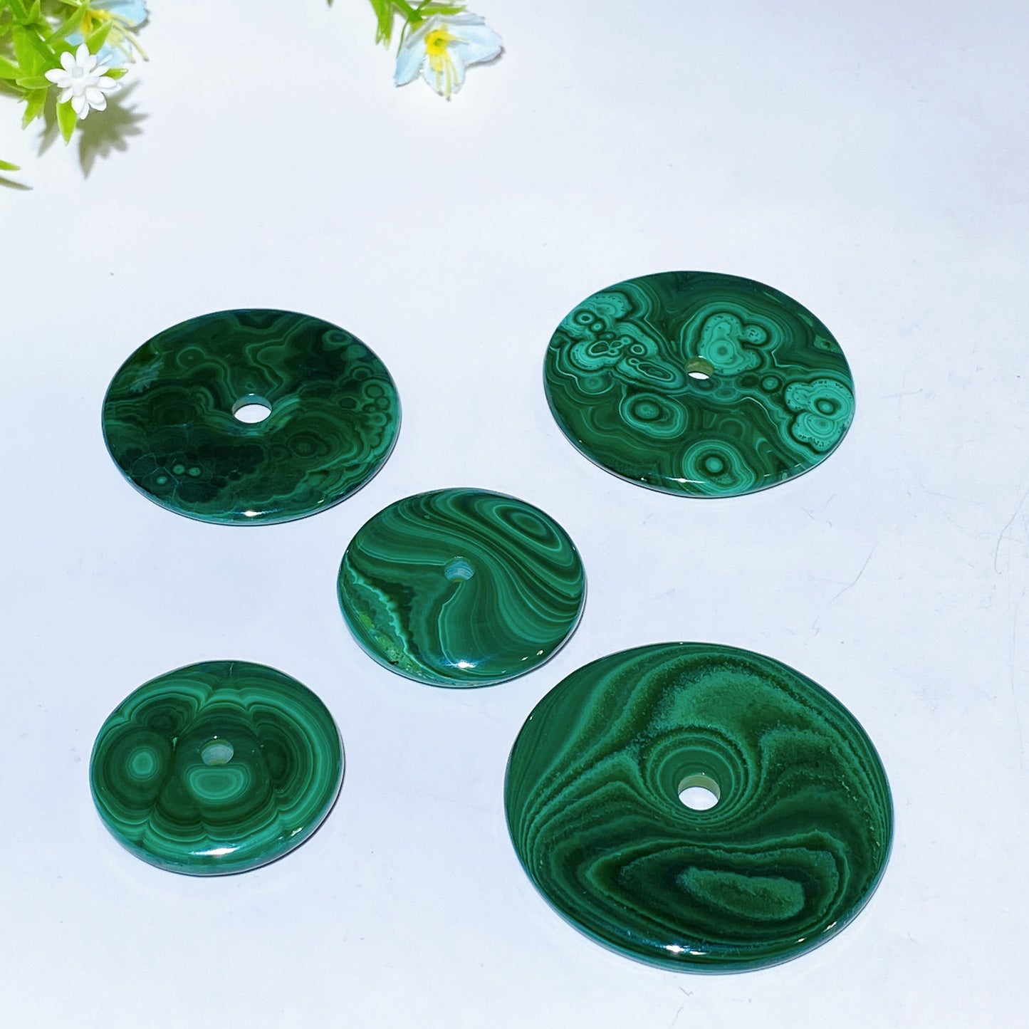 35-55mm Malachite Donut Pendant Crystal Healing Bulk Wholesale