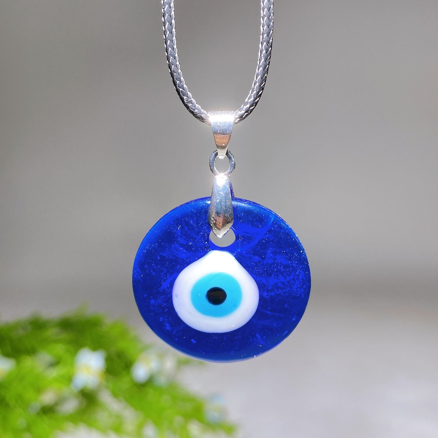 Crystal Evil Eye Heart Round Necklace Crystal Healing Bulk Wholesale