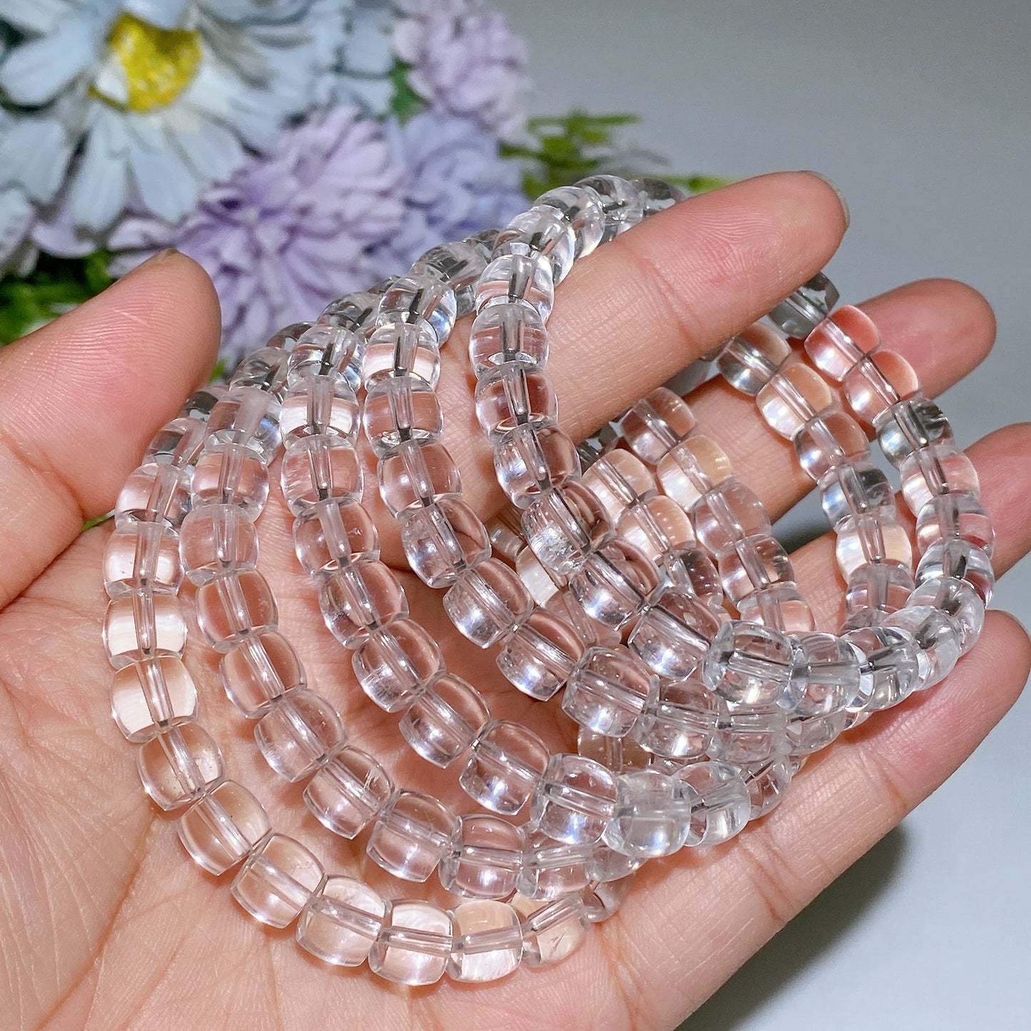 8mm Clear Quartz Pumpkin Bracelet Crystal healing Bulk Wholesale