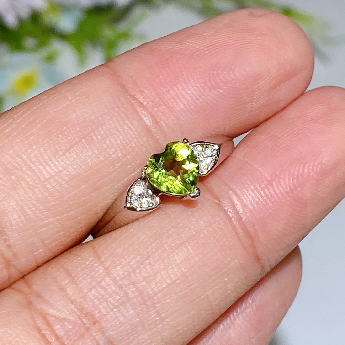 Sterling Silver Peridot Ring Crystal Healing Bulk Wholesale
