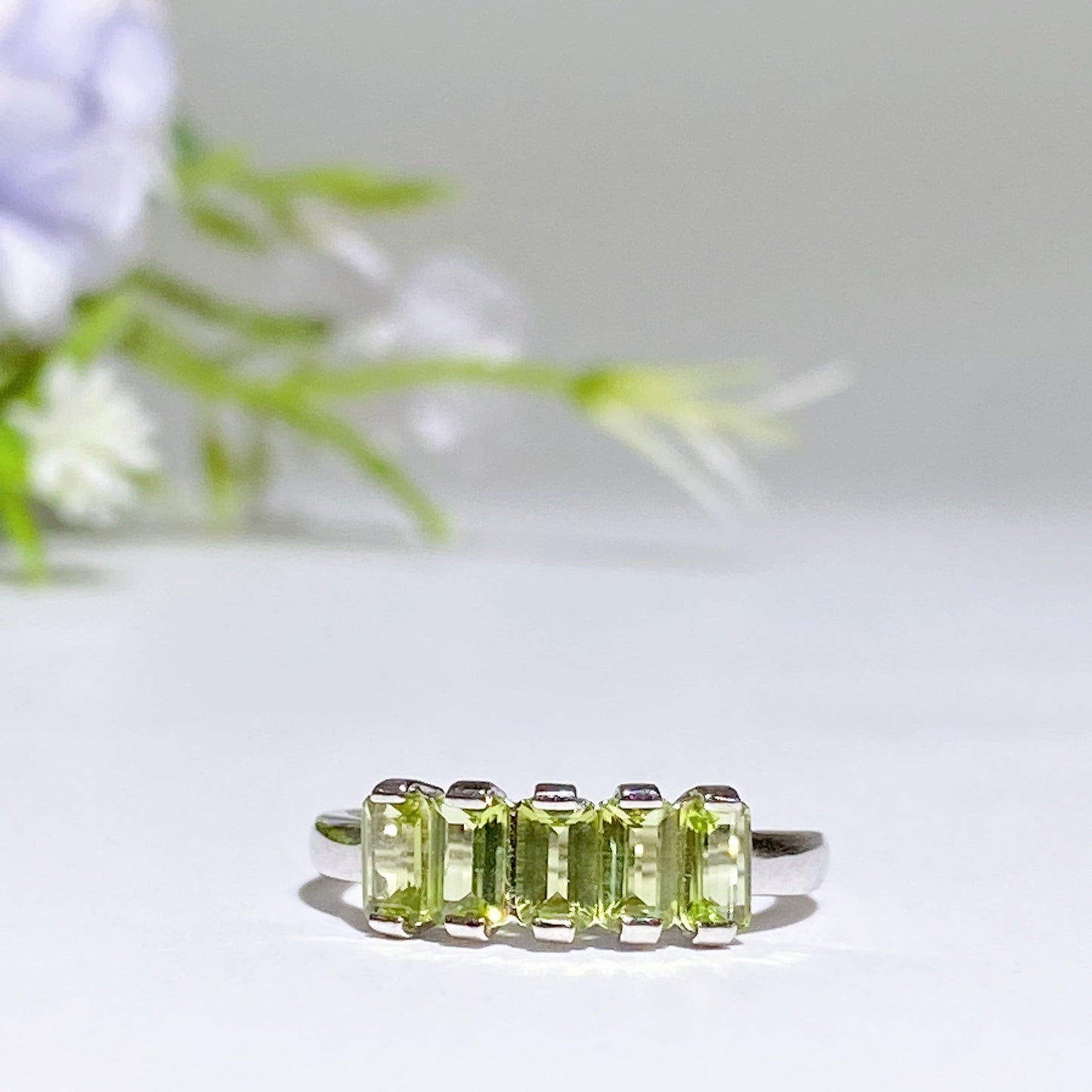 Sterling Silver Peridot Ring Crystal Healing Bulk Wholesale
