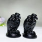 2.4" Black Obsidian Vulture Carving Crystal Healing Bulk Wholesale